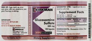 Kirkman Glucosamine Sulfate 500 mg - supplement