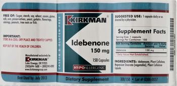 Kirkman Idebenone 150 mg - supplement