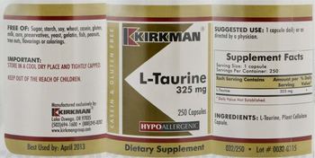Kirkman L-Taurine 325 mg - supplement