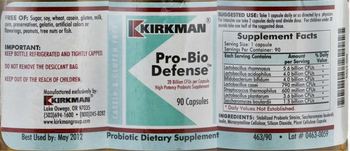 Kirkman Pro-Bio Defense - probiotic supplement