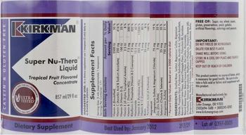 Kirkman Super Nu-Thera Liquid Tropical Fruit Flavored Concentrate - supplement