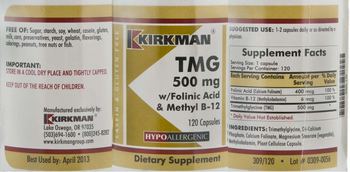 Kirkman TMG 500 mg W/Folinic Acid & Methyl B-12 - supplement