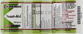Kirkman Yeast-Aid - supplement
