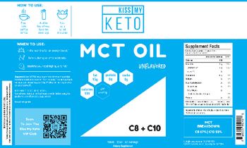 Kiss My Keto MCT Oil C8 + C10 Unflavored - supplement