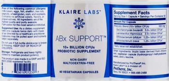 Klaire Labs Abx Support - probiotic supplement