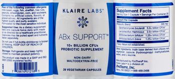 Klaire Labs Abx Support - probiotic supplement