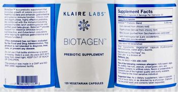 Klaire Labs Biotagen - prebiotic supplement