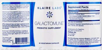 Klaire Labs Galactomune - prebiotic supplement