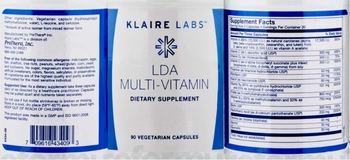Klaire Labs LDA Multi-Vitamin - supplement