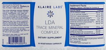 Klaire Labs LDA Trace Mineral Complex - supplement