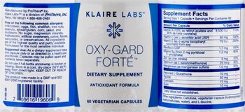 Klaire Labs Oxy-Guard Forte - supplement