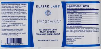 Klaire Labs Prodegin - probiotic supplement