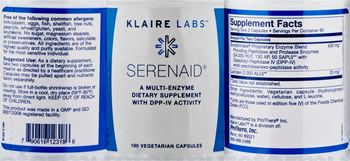 Klaire Labs Serenaid - supplement