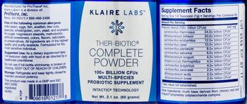 Klaire Labs Ther-Biotic Complete Powder - multispecisprobiotic supplement