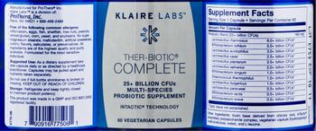 Klaire Labs Ther-Biotic Complete - multispeciesprobiotic supplement