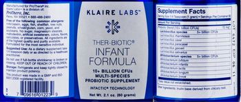 Klaire Labs Ther-Biotic Infant Formula - multispeciesprobiotic supplement