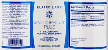 Klaire Labs Vital-Dophilus Plus - probiotic supplement