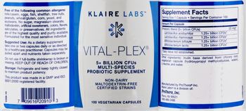Klaire Labs Vital-Plex - multispeciesprobiotic supplement