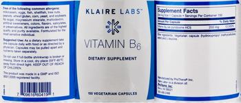 Klaire Labs Vitamin B6 - supplement