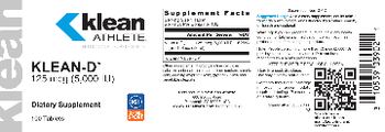 Klean Athlete Klean-D 125 mcg (5,000 IU) - supplement