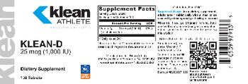 Klean Athlete Klean-D 25 mcg (1,000 IU) - supplement