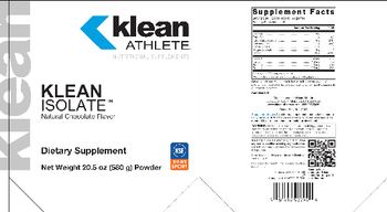 Klean Athlete Klean Isolate Natural Chocolate Flavor - supplement