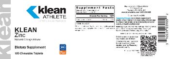 Klean Athlete Klean Zinc Natural Orange Flavor - supplement