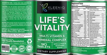 KLEENIQ Life's Vitality - supplement