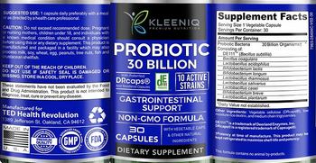 KLEENIQ Probiotic 30 Billion - supplement