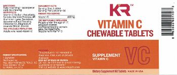 KR Vitamin C Chewable Tablets - supplement