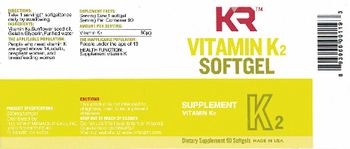 KR Vitamin K2 Softgel - supplement