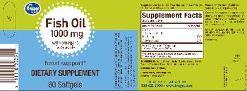Kroger Fish Oil 1000 mg - supplement
