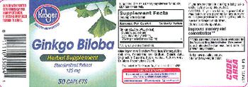 Kroger Ginkgo Biloba - herbal supplement