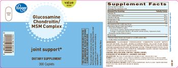 Kroger Glucosamine Chondroitin/MSM Complex - supplement