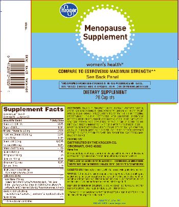 Kroger Menopause Supplement - supplement