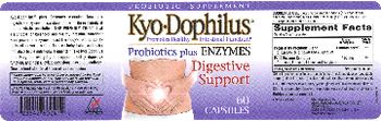 Kyo-Dophilus Kyo-Dophilus Probiotic Plus Enzymes - these statements have not been evaluated by the food and drug administration this product is not int