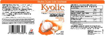 Kyolic Immune Formula 103 - odorless organic garlic supplement