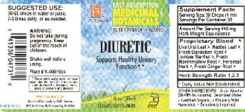 L.A. Naturals Diuretic - these statements have not been evaluated by the fda this product is not intended to diagnose cure tr