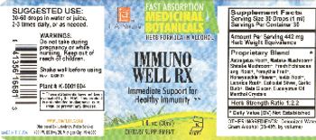 L.A. Naturals Immuno Well Rx - these statements have not been evaluated by the fda this product is not intended to diagnose cure tr