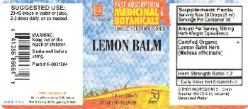 L.A. Naturals Lemon Balm - supplement
