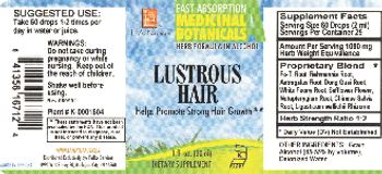 L.A. Naturals Lustrous Hair - these statements have not been evaluated by the fda this product is not intended to diagnose cure tr