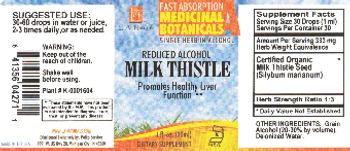 L.A. Naturals Reduced Alcohol Milk Thistle - supplement