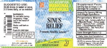 L.A. Naturals Sinus Relief - these statements have not been evaluated by the fda this product is not intended to diagnose cure tr