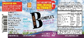 L.A. Naturals Vitamin B Complex With B12, B6 & Folic Acid - supplement