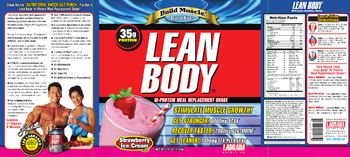 Labrada Nutrition Lean Body Hi-Protein Meal Replacement Shake Strawberry Ice Cream Flavor - 