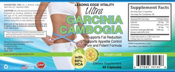 Leading Edge Vitality Ultra Garcinia Cambogia - supplement