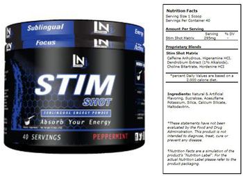 Lecheek Nutrition Stim Shot Peppermint - supplement