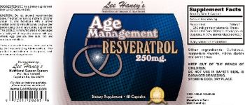 Lee Haney's Nutritional Support Systems Age Management Resveratrol - 