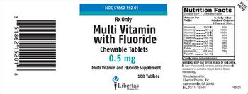 Libertas Pharma Multi Vitamin With Fluoride 0.5 mg - multi vitamin and fluoride supplement