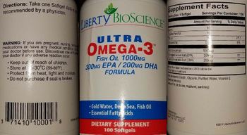 Liberty BioScience Ultra Omega-3 Fish Oil 1000 mg - supplement